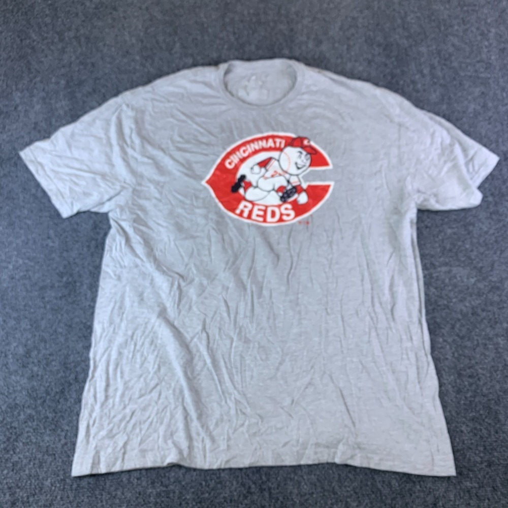 Fanatics Cooperstown Collection Cincinnati Reds MLB T-Shirt Mens XL Heather Gray